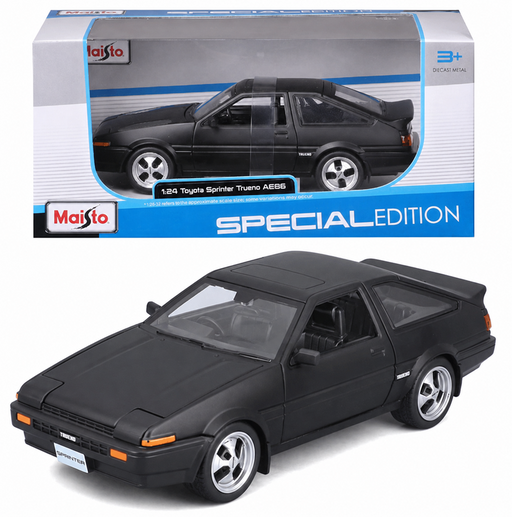 Toyota Sprinter Trueno AE86 - Matte Black - Maisto 1/24 - 32916 MBK