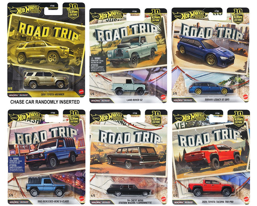 Car Culture 10th Anniversary 2026 - Road Trip - Release V Set Of 10 Cars - Hot Wheels 1:64 - FPY86-961V
