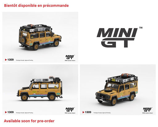 Land Rover Defender 110 1998 Camel Trophy Tierra del Fuego CT.10 USA - Mini GT - 1:64 - MGT01309 Passion Diecast
