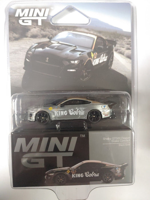 CHASE CAR Shelby GT500 Dragon Snake Concept - Noir/Or - Mini GT - 1:64 - MGT01130GR Passion Diecast