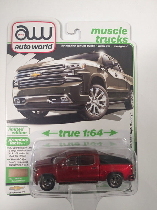 CHASE CAR 2019 Chevy Silverado High Country Oakwood - 2026 Premium Release 1 Version A - Auto World - 1/64 - AWSP215 AGR