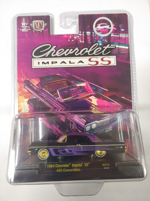 CHASE CAR 1964 Chevrolet Impala SS 409 Convertible - Black - M2 Machine - 1:64 - 31500-HS75GR