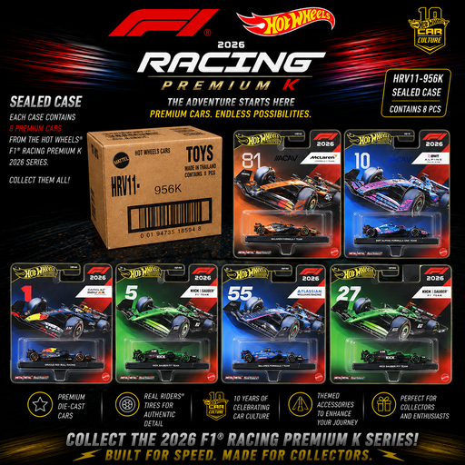 Hot Wheels 1:64 F1 2026 Racing Premium K Assortment SET OF 10 CARS - HRV11-956K Passion Diecast