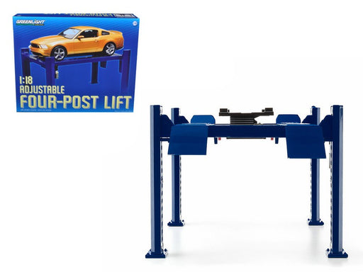 (Preorder) Manual Four-Post Lift in Blue - Greenlight - 1/18 - 12884