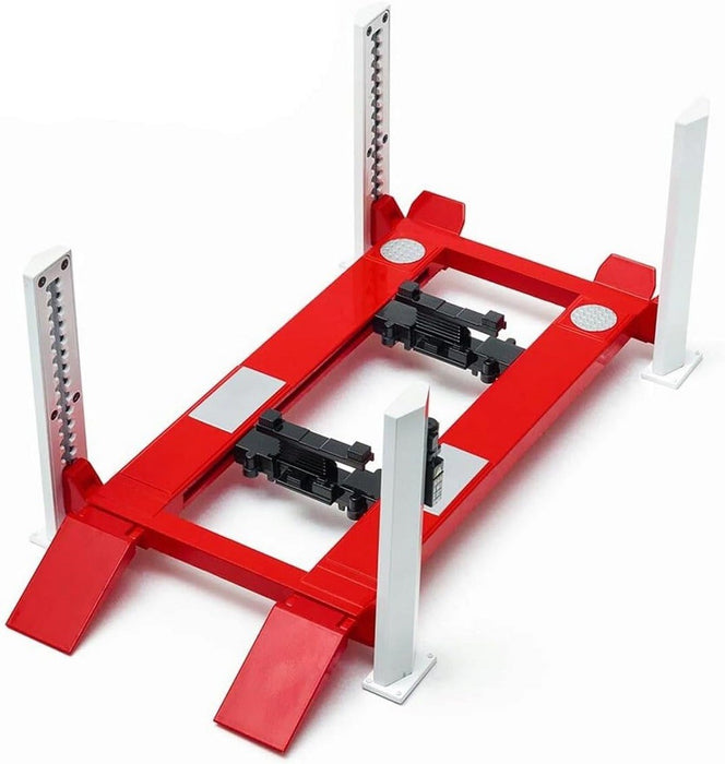 Manual Four-Post Lift in Red And White - Greenlight - 1/18 - 12888 - Passion Diecast 