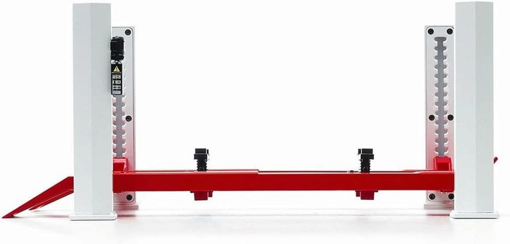 Manual Four-Post Lift in Red And White - Greenlight - 1/18 - 12888 - Passion Diecast 