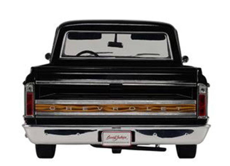1971 Chevrolet C10 Custom Pickup Truck in Black Barrett-Jackson - Scottsdale 2024 - Highway 61 - 1/18 - 18054