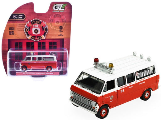 1969 Ford Econoline Ambulance - Los Angeles Fire Department - Fire Rescue Series 5 - 1/64 Greenlight - 67070 B