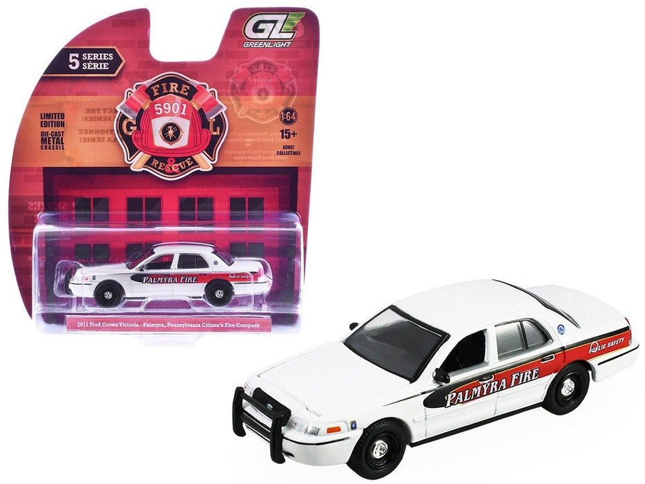 2011 Ford Crown Victoria - Palmyra, Pennsylvania Fire Department - Fire Rescue Series 5 - 1/64 Greenlight - 67070 A