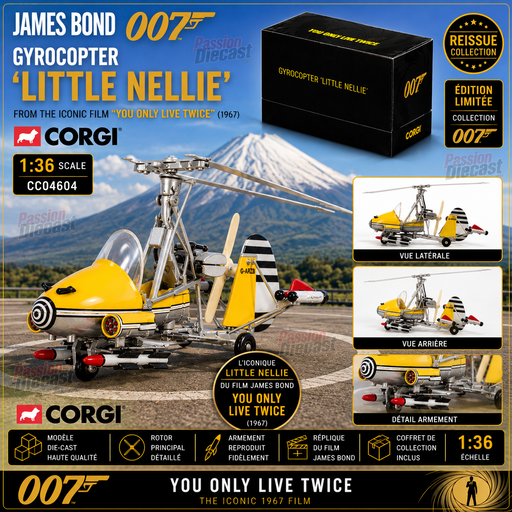 James Bond - Gyrocopter - Little Nellie - Corgi 1:36 - CC04604 Passion Diecast
