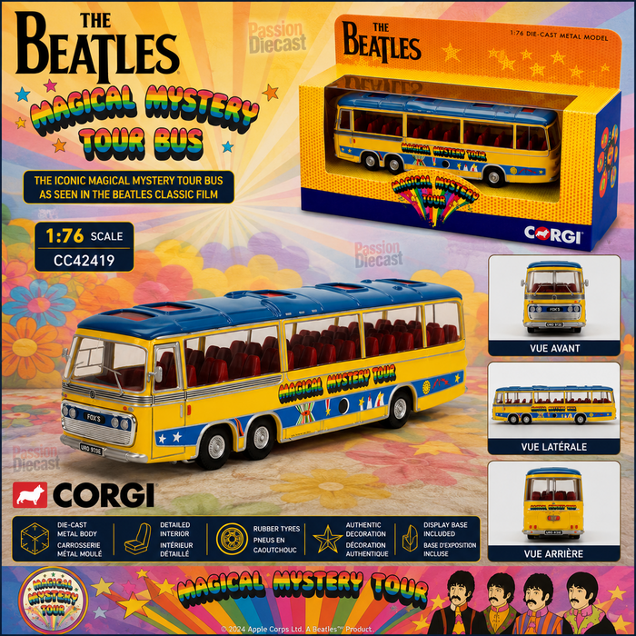 The Beatles - Magical Mystery Tour Bus - New pack design - Corgi 1:76 - CC42419 Passion Diecast