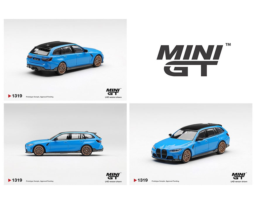 BMW M3 M Performance Touring Riviera Blue - Mini GT - 1:64 - MGT01319 Passion Diecast