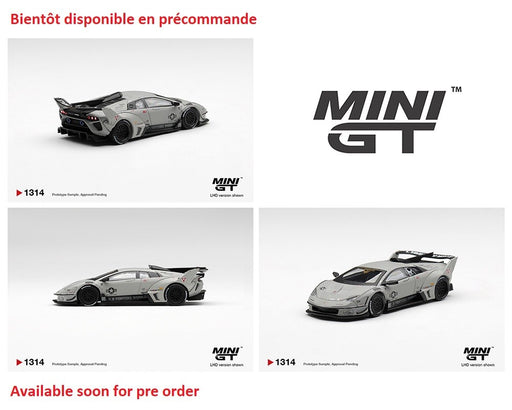 Lamborghini LB-Silhouette WORKS MURCIELAGO GT Evo Fighter - Grey - Mini GT - 1:64 - MGT01314 Passion Diecast