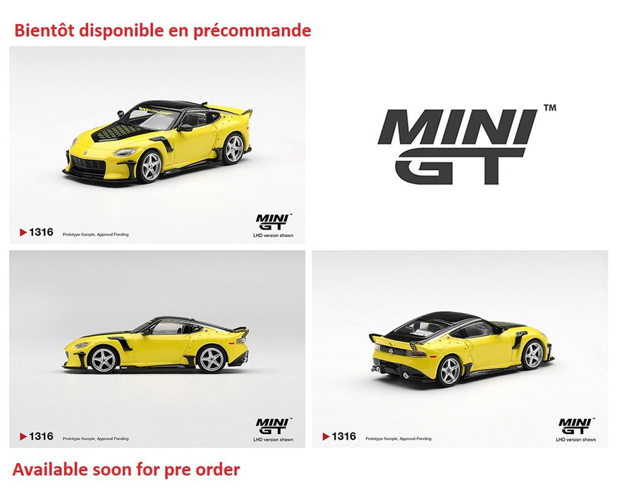 Nissan Z VeilSide FFZ400 Ikazuchi Yellow - Mini GT - 1:64 - MGT01316 Passion Diecast