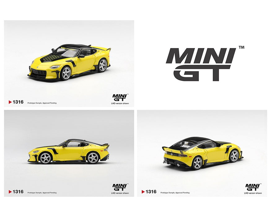 Nissan Z VeilSide FFZ400 Ikazuchi Yellow - Mini GT - 1:64 - MGT01316 Passion Diecast