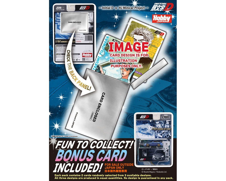 Initial D Honda S2000 with Collector Cards Toshiya Joshima VS Takumi Fujiwara - Hobby Japan - 1:64 - HJDMD012 Passion Diecast 