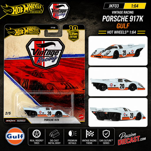 Porsche 917K Gulf  - from Vintage Racing  - Hot Wheels 1:64 - JKF03