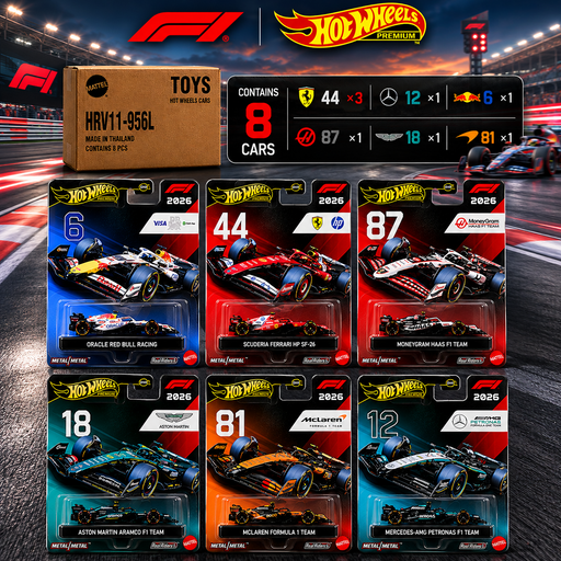 Hot Wheels 1:64 F1 2026 Racing Premium L Assortment SET OF 10 CARS - HRV11-956L