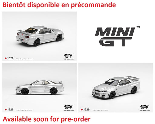 Nissan NISMO R34GT-R Z-tune Z-Tune Silver - Mini GT - 1:64 - MGT01329 Passion Diecast