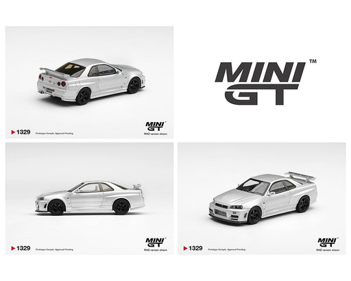 Nissan NISMO R34GT-R Z-tune Z-Tune Silver - Mini GT - 1:64 - MGT01329 Passion Diecast