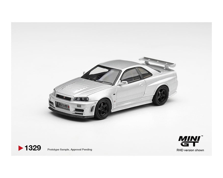 Nissan NISMO R34GT-R Z-tune Z-Tune Silver - Mini GT - 1:64 - MGT01329 Passion Diecast
