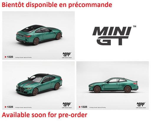BMW M4 CS Frozen Isle of Man Green Metallic - Mini GT - 1:64 - MGT01328 Passion Diecast