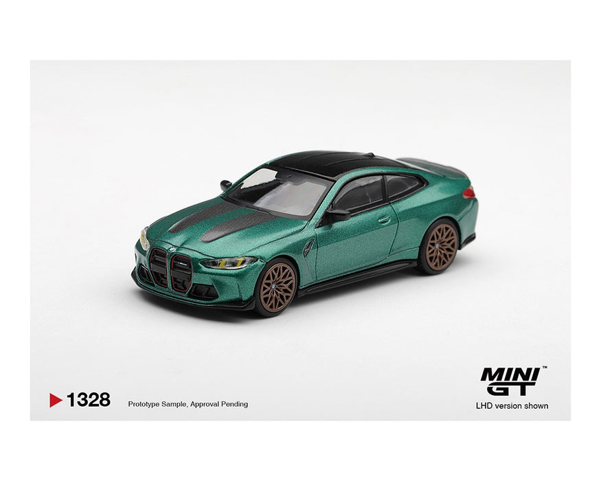 BMW M4 CS Frozen Isle of Man Green Metallic - Mini GT - 1:64 - MGT01328 Passion Diecast