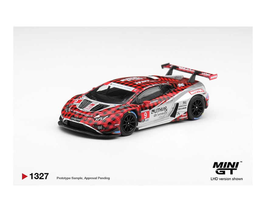 Lamborghini Huracan GT3 EVO2 No.9 Pfaff Motorsports 2025 IMSA WeatherTech GTD Pro - Mini GT - 1:64 - MGT01327 Passion Diecast