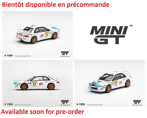 Subaru Impreza WRC98 No.17 1999 Rally Monte-Carlo - White - Mini GT - 1:64 - MGT01324 Passion Diecast