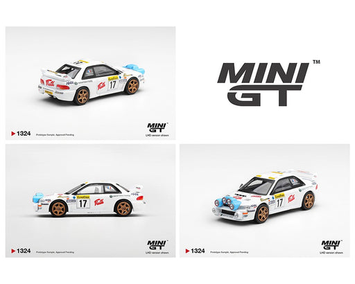Subaru Impreza WRC98 No.17 1999 Rally Monte-Carlo - White - Mini GT - 1:64 - MGT01324 Passion Diecast