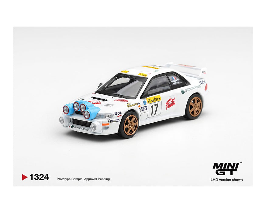 Subaru Impreza WRC98 No.17 1999 Rally Monte-Carlo - White - Mini GT - 1:64 - MGT01324 Passion Diecast