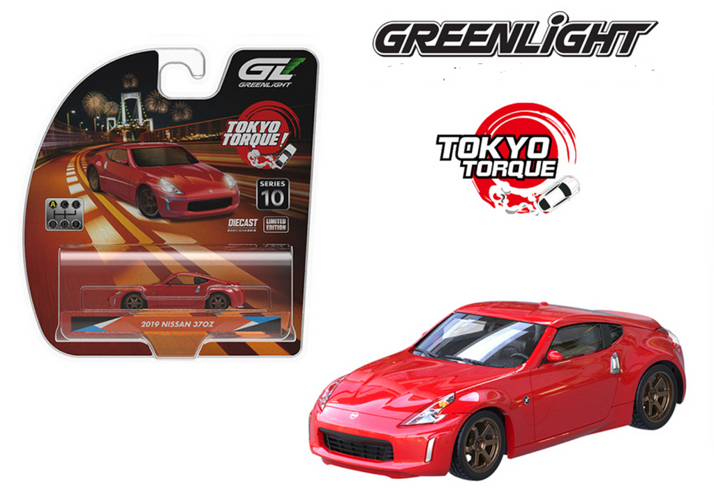 2009 Nissan 370Z Coupe in Red - Tokyo Torque Series 10 - 1/64 Greenlight - 235110 A