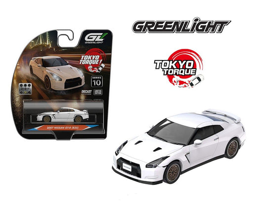 2007 Nissan GTR in Pearl White - Tokyo Torque Series 10 - 1/64 Greenlight - 235110 D