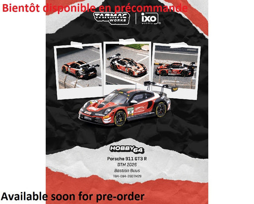 Porsche 911 GT3 R DTM 2026 Bastian Buus - Tarmac Works - 1/64 - T64-084-26DTM29 Passion Diecast