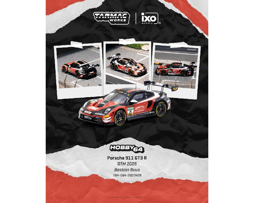 Porsche 911 GT3 R DTM 2026 Bastian Buus - Tarmac Works - 1/64 - T64-084-26DTM29 Passion Diecast