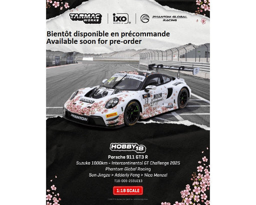 Porsche 911 GT3 R GT Challenge 2025 Phantom Global Racing Mooneyes - Tarmac Works - 1/18 - T18-008-25SUZ13 Passion Diecast