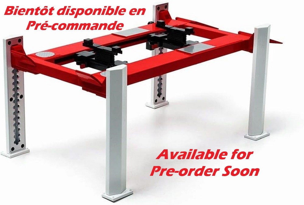 Manual Four-Post Lift in Red And White - Greenlight - 1/18 - 12888 - Passion Diecast 