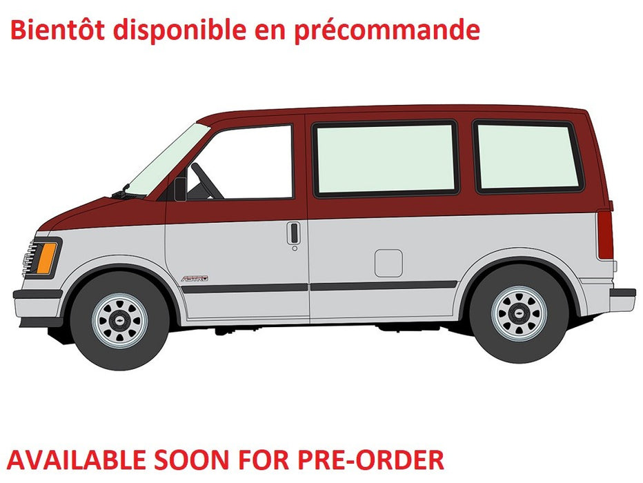 1985 Chevy Astro Van Maroon Silver Lower - Auto World Premium - 2026 Release 4A - Auto World - 1/64 - AW64572 B E