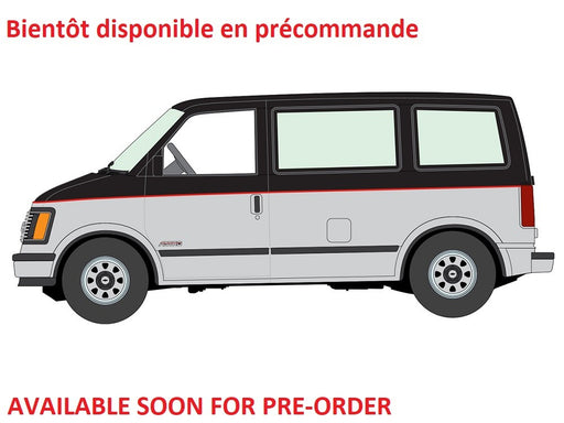1985 Chevy Astro Van Black Silver & Red - Auto World Premium - 2026 Release 4B - Auto World - 1/64 - AW64572 B E