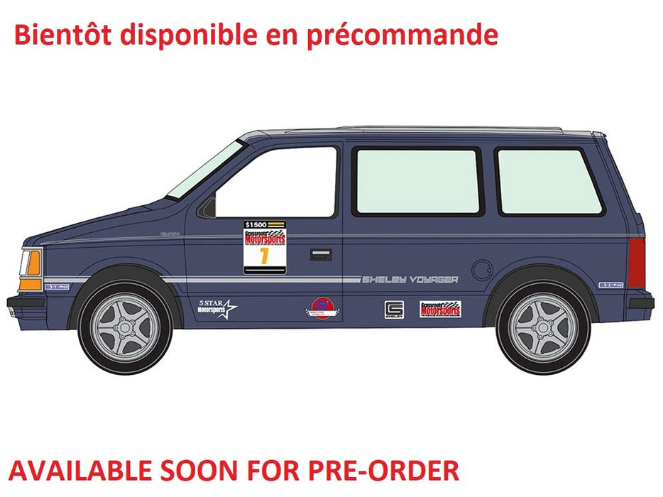 1990 Plymouth Voyager Turbo Twilight Blue & Silver - 2026 Premium Release 5B - Auto World - 1/64 - AW64582 A F