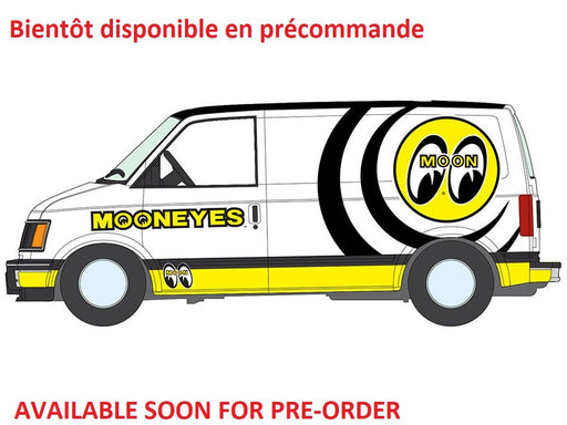 1990 GMC Safari Cargo Van White W/ Mooneyes Graphics - 2026 Premium Release 5B - Auto World - 1/64 - AW64582 B E