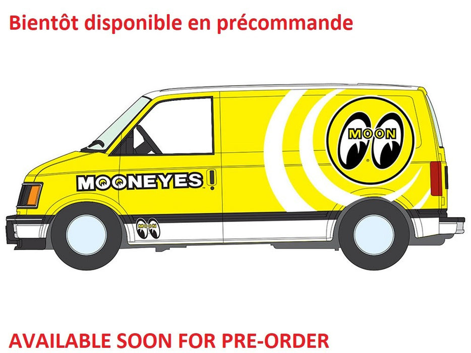 1990 GMC Safari Cargo Van Yellow W/ Mooneyes Graphics - 2026 Premium Release 5A - Auto World - 1/64 - AW64582 A E