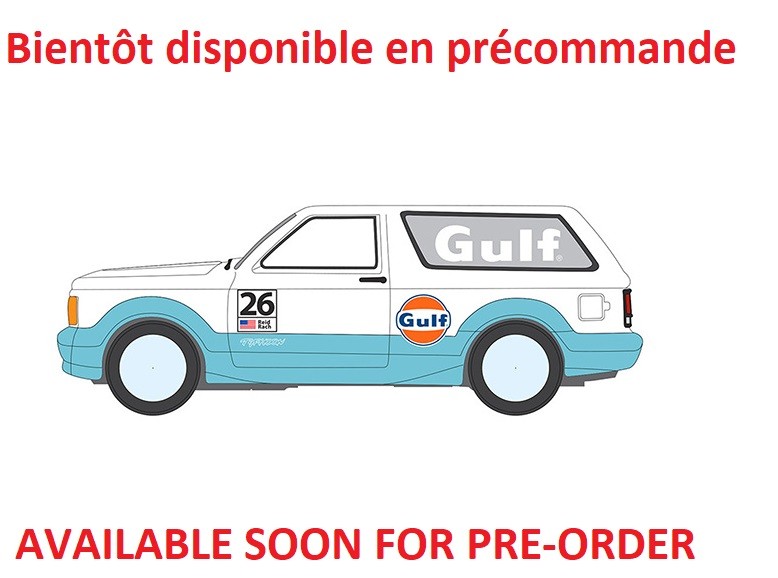 1992 GMC Typhoon 2-Tone White & New Blue Orange stripes - Release 3B 2026 GULF - Johnny Lightning 1/64 - JLCT022 B D