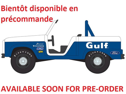 1966 Ford Bronco White w/ Dark Blue Lower - Release 3B 2026 GULF - Johnny Lightning 1/64 - JLCT022 B C