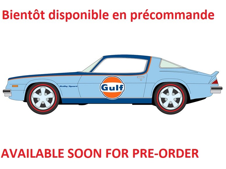1976 Chevy Camaro Orange w/Gulf Blue Hood & Roof White - Release 3A 2026 GULF - Johnny Lightning 1/64 - JLCT022 A A
