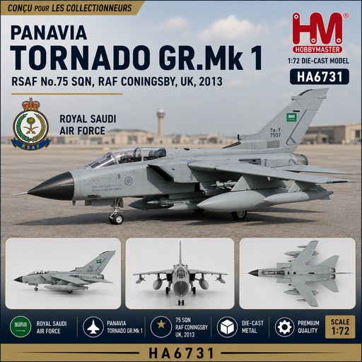 Panavia Tornado GR.Mk 1 / RSAF No.75 Sqn, no. 7507, RAF Coningsby, UK, 2013 / Hobby Master 1:72 HA6731