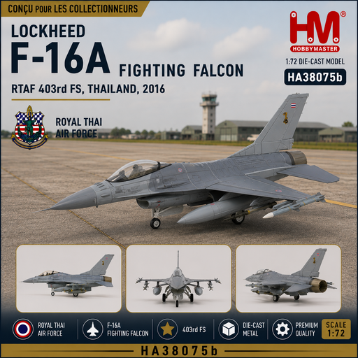 Lockheed F-16A Fighting Falcon / RTAF 403rd FS, Thailand, + decal sheet / HM 1:72  HA38075b