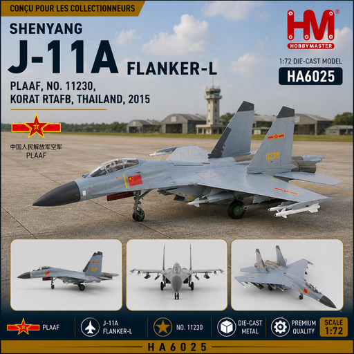 Shenyang J-11A Flanker-L / PLAAF, no. 11230, Korat RTAFB, Thailand, 2015 / HM 1:72 HA6025