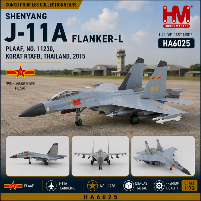 Shenyang J-11A Flanker-L / PLAAF, no. 11230, Korat RTAFB, Thailand, 2015 / HM 1:72 HA6025