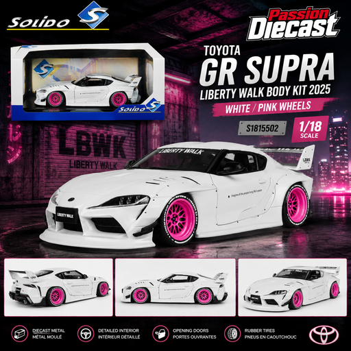 Toyota GR Supra Liberty Walk Body Kit 2025 - Solido - 1/18 - S1815502 - Passion Diecast 